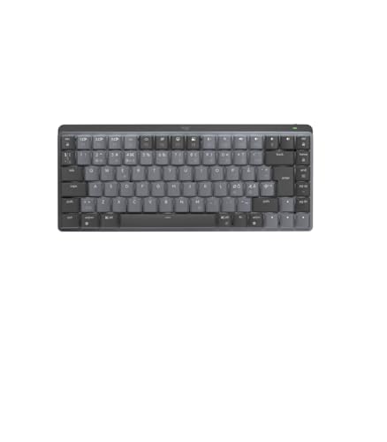 Logitech MX Mechanische kabellose Mini-Tastatur mit Beleuchtung, Klickende Tasten, Skandinavisches QWERTY-Layout - Graphit von Logitech