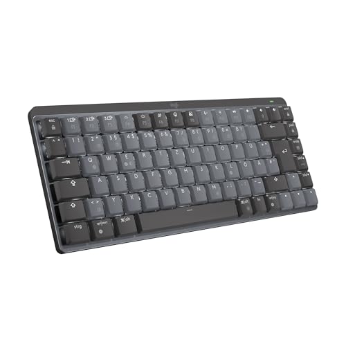 Logitech MX Mechanische kabellose Mini-Tastatur mit Beleuchtung, Taktile leise Tasten, Hintergrundbeleuchtung, Bluetooth, USB-C, macOS, Windows, Linux, iOS, Android, Metall, Deutsches QWERTZ - Graphit Logitech MX Mechanische kabellose Mini-Tastatur mit Beleuchtung, Taktile leise Tasten, Hintergrundbeleuchtung, Bluetooth, USB-C, macOS, Windows, Linux, iOS, Android, Metall, Deutsches QWERTZ - Graphit von Logitech