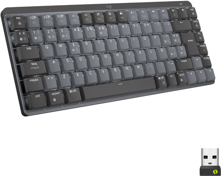 Logitech Master Series MX Mechanical Mini - Tastatur - hinterleuchtet - kabellos - Bluetooth LE - QWERTY - US International - Tastenschalter: Tactile Quiet - Graphite Logitech Master Series MX Mechanical Mini - Tastatur - hinterleuchtet - kabellos - Bluetooth LE - QWERTY - US International - Tastenschalter: Tactile Quiet - Graphite von Logitech