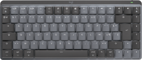 Logitech Master Series MX Mechanical Mini for Mac - Tastatur - hinterleuchtet - kabellos - Bluetooth LE - AZERTY - Französisch - Tastenschalter: Tactile Quiet - Space-grau von Logitech