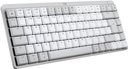 Logitech Master Series MX Mechanical Mini for Mac - Tastatur - hinterleuchtet - kabellos - Bluetooth LE - QWERTY - US International - Tastenschalter: Tactile Quiet - Pale Gray von Logitech