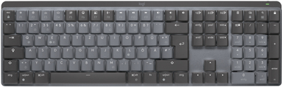 Logitech Master Series MX Mechanical - Tastatur - hinterleuchtet - kabellos - Bluetooth LE - QWERTZ - Deutsch - Tastenschalter: Tactile Quiet - Graphite von Logitech