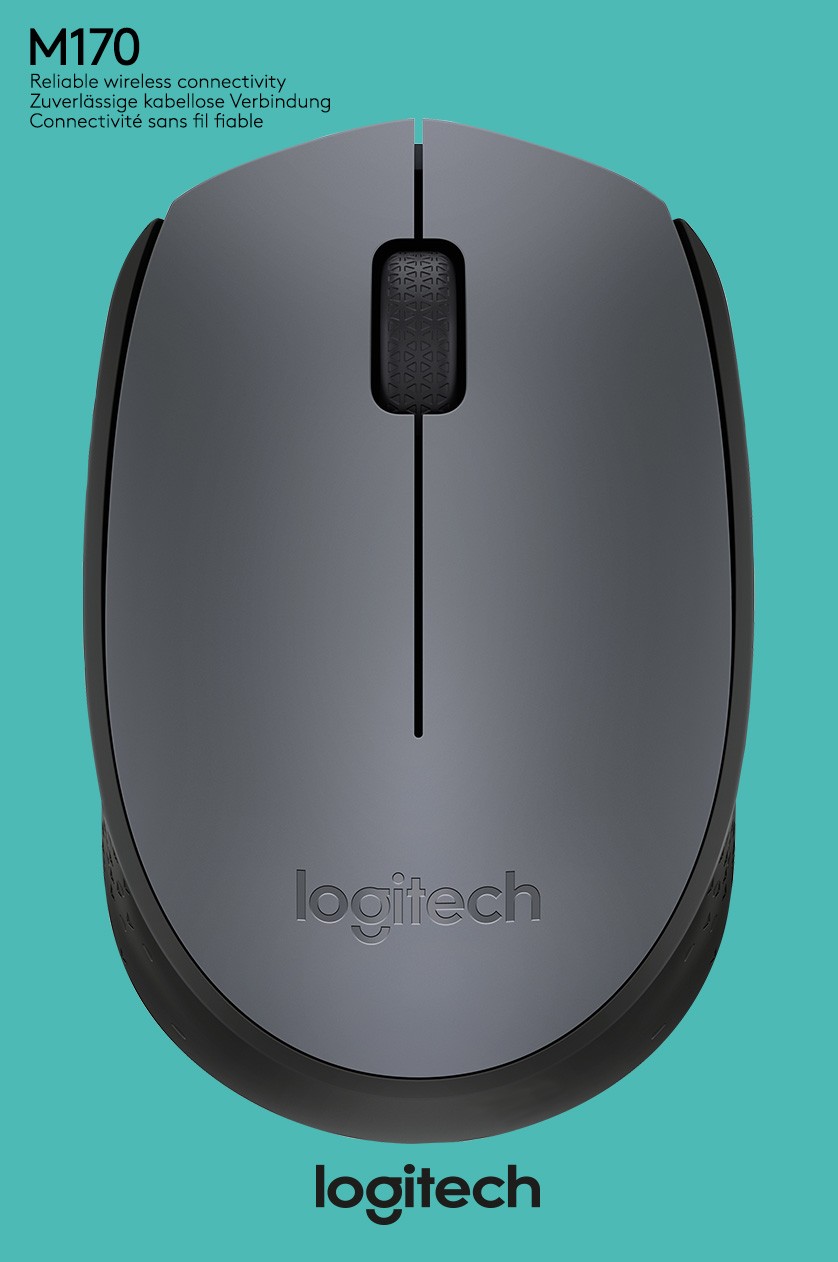 Logitech Maus M170, Wireless, grau Optisch, 1000 dpi, 3 Tasten, Retail Logitech Maus M170, Wireless, grau Optisch, 1000 dpi, 3 Tasten, Retail von Logitech