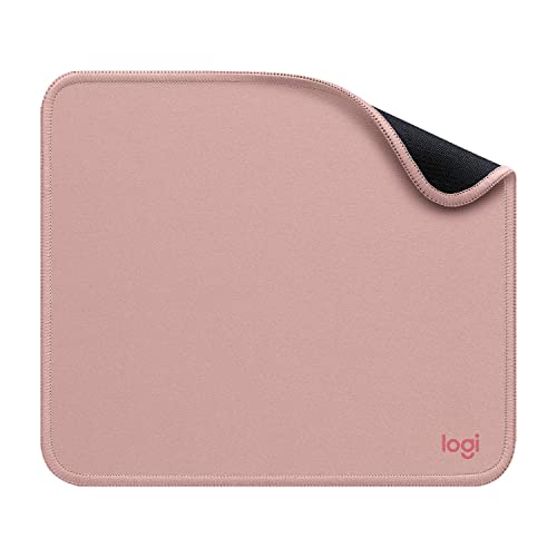 Logitech Mouse Pad - Studio Series, Computer-Mauspad mit Anti-Rutsch-Gummiboden, Leichtes Gleiten, Spritzwassergeschützt, Langlebige Materialien, Tragbar, Frisches, modernes Design - Rosa von Logitech