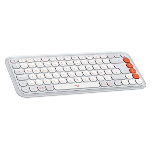 Logitech POP ICON KEYS kabellose Bluetooth-Tastatur, komfortables Tippen, programmierbare Tasten, Easy-Switch zwischen bis zu 3 Geräten, für Notebook, Tablet, PC, Deutsches QWERTZ-Layout – Weiß Logitech POP ICON KEYS kabellose Bluetooth-Tastatur, komfortables Tippen, programmierbare Tasten, Easy-Switch zwischen bis zu 3 Geräten, für Notebook, Tablet, PC, Deutsches QWERTZ-Layout – Weiß von Logitech