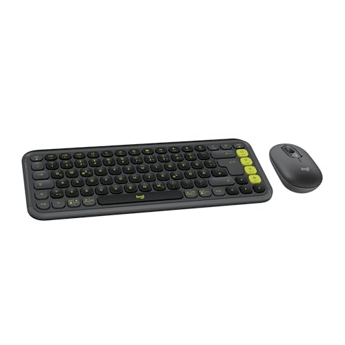 Logitech POP ICON Keys kabellose Bluetooth-Tastatur, Komfortables Tippen, POP Mouse, kompakte, Mobile kabellose Bluetooth-Maus programmierbaren Tasten und leisen Klicks, DEU QWERTZ - Grafit Logitech POP ICON Keys kabellose Bluetooth-Tastatur, Komfortables Tippen, POP Mouse, kompakte, Mobile kabellose Bluetooth-Maus programmierbaren Tasten und leisen Klicks, DEU QWERTZ - Grafit von Logitech