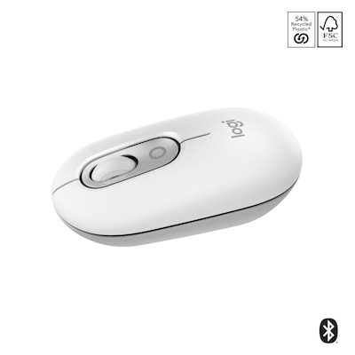 Logitech POP Icon Mouse mit personalisierbarem Emoji, Weiß, SilentTouch-Technologie, Easy-Switch-Taste (Bis zu 3 Geräte) von Logitech