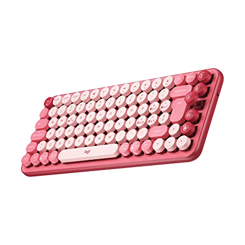 Logitech POP Keys Mechanische kabellose Tastatur mit anpassbaren Emoji-Tasten, Italienisches QWERTY-Layout - Pink von Logitech
