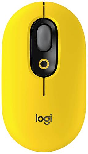 Logitech POP Maus Bluetooth® Optisch Gelb, Schwarz, Grau 4 Tasten 4000 dpi Easy Switch 3 Geräte, G von Logitech