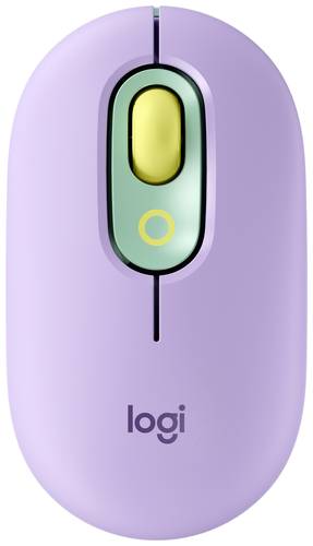 Logitech POP Maus Bluetooth® Optisch Violett, Minze, Gelb 4 Tasten 4000 dpi Easy Switch 3 Geräte, von Logitech