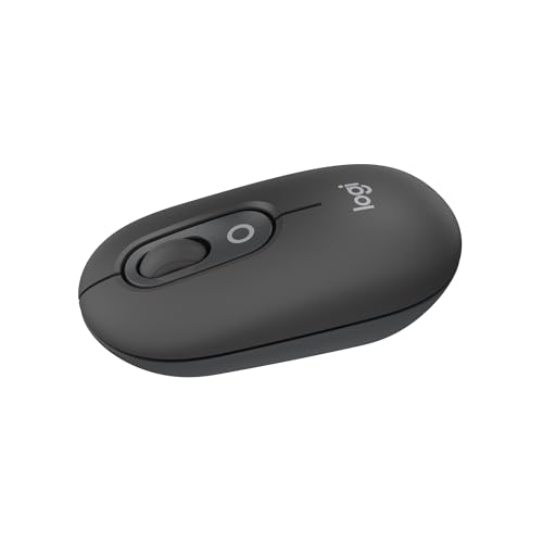 Logitech POP Mouse, kompakte und mobile kabellose Bluetooth-Maus mit programmierbaren Tasten und leisen Klicks, Easy-Switch für einfaches Umschalten bis zu 3 Geräten, Notebook, Tablet, PC – Grafit von Logitech