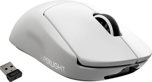 Logitech PRO X SUPERLIGHT Gaming-Maus Funk Optisch Weiß 5 Tasten 16000 dpi Wiederaufladbar Logitech PRO X SUPERLIGHT Gaming-Maus Funk Optisch Weiß 5 Tasten 16000 dpi Wiederaufladbar von Logitech