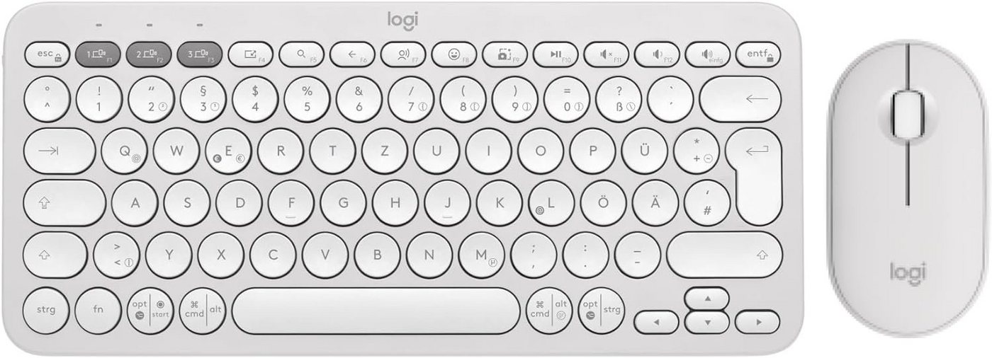 Logitech Pebble 2 Combo, kabellose Tastatur- und Maus-Set, leise, anpassbar, Bluetooth, Easy-Switch für Windows, macOS, iPadOS von Logitech