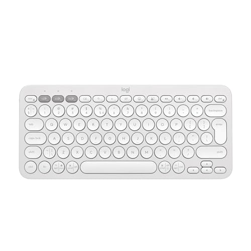 Logitech Pebble Keys 2 K380s - QWERTY US International Layout, White von Logitech