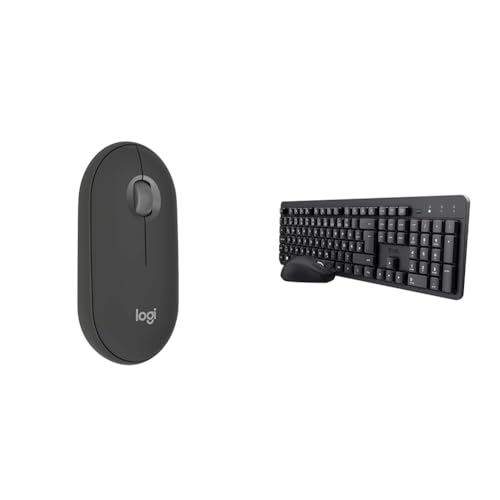 Logitech Pebble Mouse 2 & Trust Ymo II Leise Tastatur Maus von Logitech