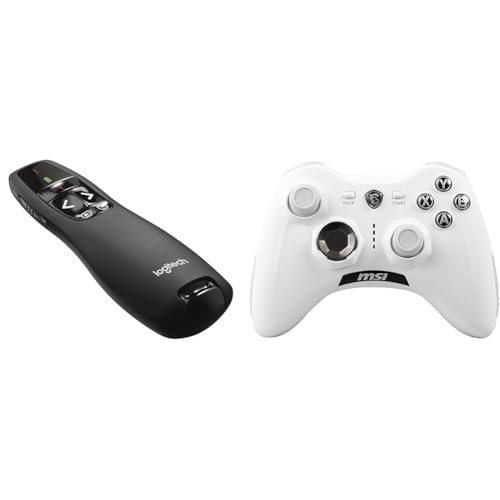 Logitech R400 Presenter, Kabellose & MSI Force GC30 V2 White Kabelloser von Logitech