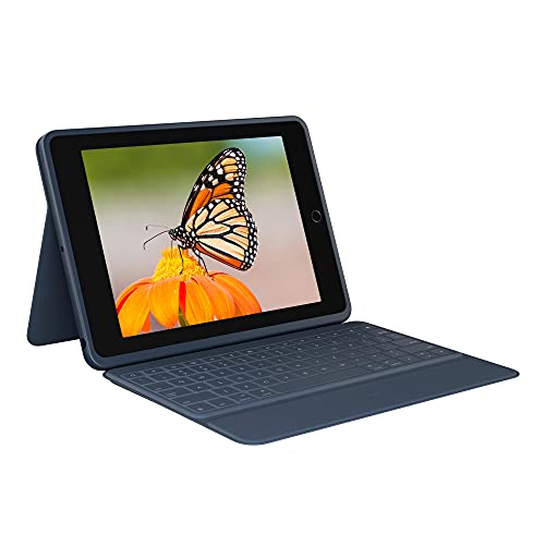 Logitech Rugged Combo 3 Tastaturhülle für iPad mit Smart Connector für iPad (7., 8. und 9. Generation), Französische Tastatur AZERTY – Classic Blue von Logitech