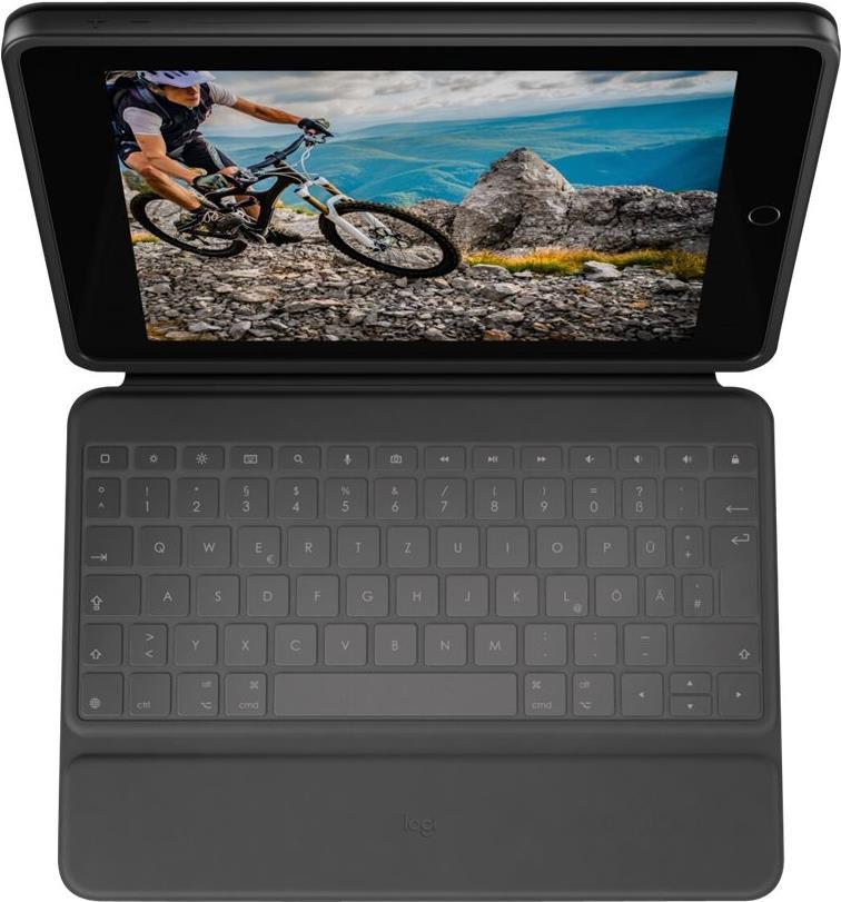 Logitech Rugged Folio - Tastatur und Foliohülle - Apple Smart connector - QWERTZ - Deutsch - Graphite - für Apple 10.2 iPad Wi-Fi, 10.9 iPad Wi-Fi Logitech Rugged Folio - Tastatur und Foliohülle - Apple Smart connector - QWERTZ - Deutsch - Graphite - für Apple 10.2 iPad Wi-Fi, 10.9 iPad Wi-Fi von Logitech