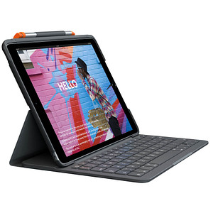 Logitech SLIM FOLIO Tablet-Tastatur schwarz geeignet für Apple iPad 7. Gen (2019), Apple iPad 8. Gen (2020), Apple iPad 9. Gen (2021) von Logitech