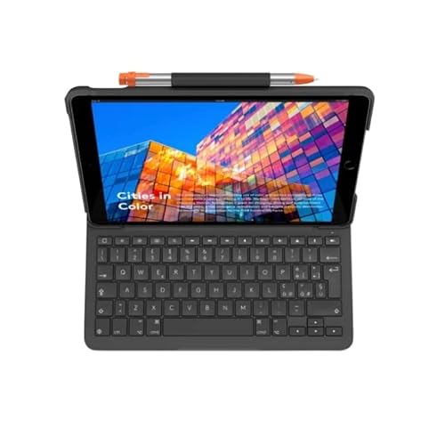 Logitech SLIM FOLIO iPad Air (3. Generation) Tastatur-Case mit integrierter kabelloser Tastatur (Modell: A2152, A2123, A2153, A2154), Italienisches QWERTY-Layout - Graphit von Logitech