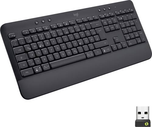 Logitech Signature K650 Bluetooth®, Funk Tastatur Deutsch, QWERTZ Weiß Spritzwassergeschützt von Logitech