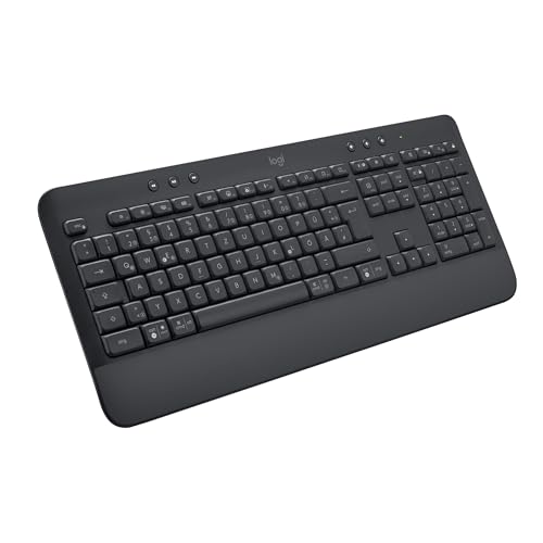Logitech Signature K650 Comfort kabellose Tastatur Handballenauflage, BLE Bluetooth/Logi Bolt USB-Empfänger, DEU QWERTZ, Lift Vertikale Ergonomische Maus, Kabellos, Bluetooth oder Logi Bolt USB-Grau Logitech Signature K650 Comfort kabellose Tastatur Handballenauflage, BLE Bluetooth/Logi Bolt USB-Empfänger, DEU QWERTZ, Lift Vertikale Ergonomische Maus, Kabellos, Bluetooth oder Logi Bolt USB-Grau von Logitech