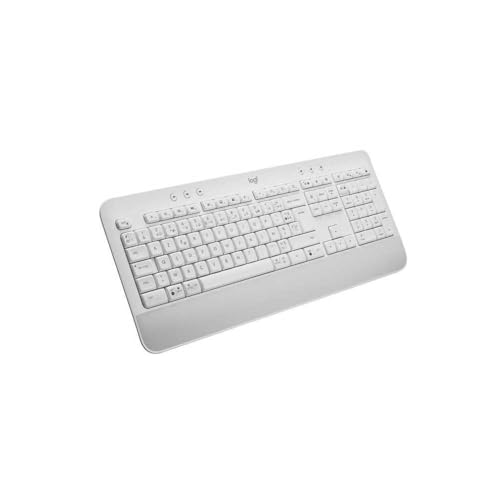 Logitech Signature K650 Comfort kabellose Tastatur mit Handballenauflage, BLE Bluetooth/Logi Bolt USB-Empfänger, Soft-Touch-Tastatur, Numpad, PC/Windows/Mac, Französisches AZERTY - Weiß Logitech Signature K650 Comfort kabellose Tastatur mit Handballenauflage, BLE Bluetooth/Logi Bolt USB-Empfänger, Soft-Touch-Tastatur, Numpad, PC/Windows/Mac, Französisches AZERTY - Weiß von Logitech