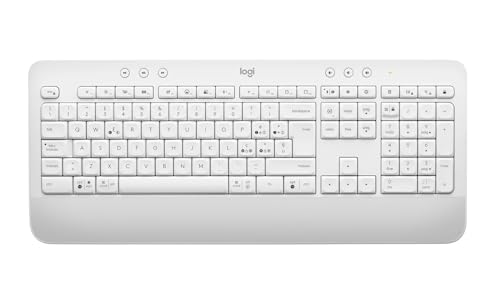 Logitech Signature K650 Comfort kabellose Tastatur mit Handballenauflage, BLE Bluetooth/Logi Bolt USB-Empfänger, Soft-Touch-Tastatur, Numpad, PC/Windows/Mac, Italienisches QWERTY - Weiß Logitech Signature K650 Comfort kabellose Tastatur mit Handballenauflage, BLE Bluetooth/Logi Bolt USB-Empfänger, Soft-Touch-Tastatur, Numpad, PC/Windows/Mac, Italienisches QWERTY - Weiß von Logitech