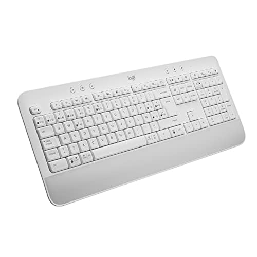 Logitech Signature K650 Comfort kabellose Tastatur mit Handballenauflage, BLE Bluetooth/Logi Bolt USB-Empfänger, Soft-Touch-Tastatur, Numpad, PC/Windows/Mac, Spanisches QWERTY - Weiß Logitech Signature K650 Comfort kabellose Tastatur mit Handballenauflage, BLE Bluetooth/Logi Bolt USB-Empfänger, Soft-Touch-Tastatur, Numpad, PC/Windows/Mac, Spanisches QWERTY - Weiß von Logitech