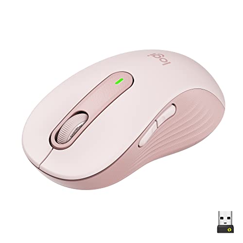 Logitech Signature M650 L Kabellose Maus - für große Hände, Leise Klicks, Anpassbare Seitentasten, Bluetooth, Kompatibilität mit mehreren Geräten - Rosa von Logitech
