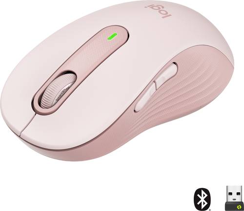 Logitech Signature M650L Maus Funk, Bluetooth® Rechtshänder Größe: L Optisch Rose 5 Tasten 4000 dpi von Logitech