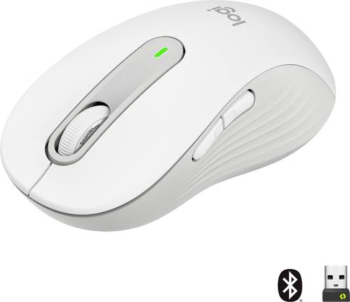 Logitech Signature M650L Maus Funk, Bluetooth® Rechtshänder Größe: L Optisch Weiß 5 Tasten 4000 dpi von Logitech