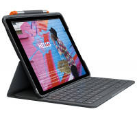Logitech Slim Folio, KeyboardDock für Apple iPad 10.2", schwarz, DE von Logitech