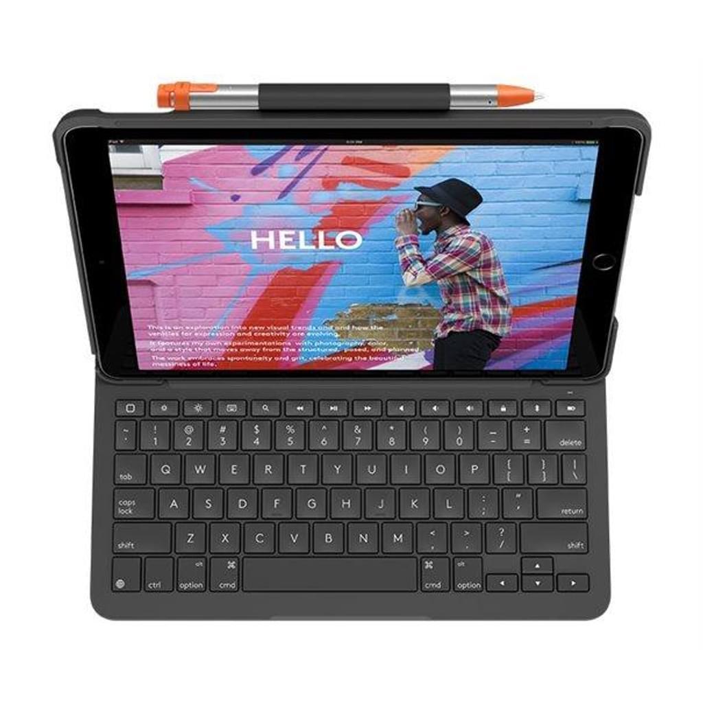 Logitech Slim Folio Tastatur und Foliohülle grafit von Logitech