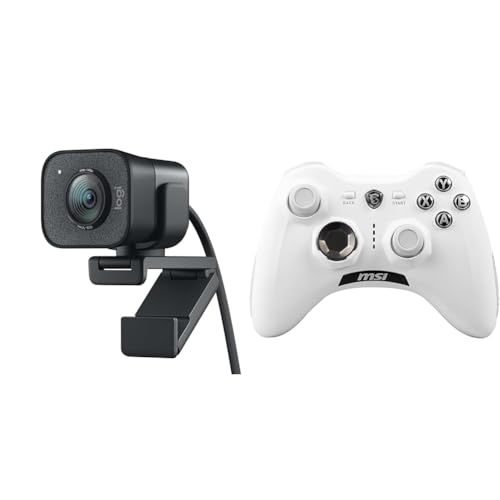Logitech StreamCam - Livestream-Webcam & MSI Force GC30 V2 White Kabelloser von Logitech