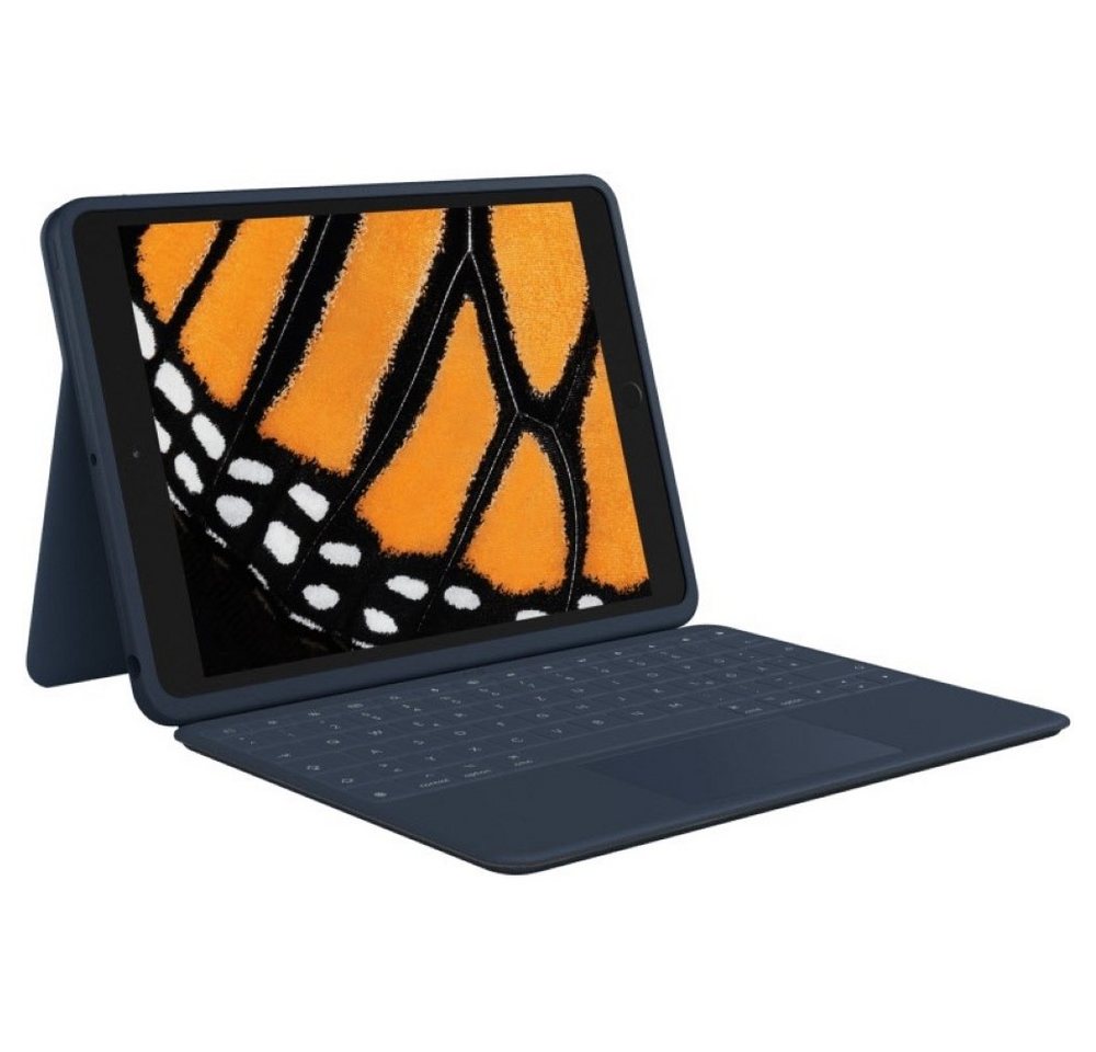 Tablet-Hülle Rugged Combo 3 Touch KeyboardDock iPad Pro 7. Gen. / 8. Gen. / 9. Gen. /10,2 Zoll - Tastatur & Schutzhülle - blau von Logitech