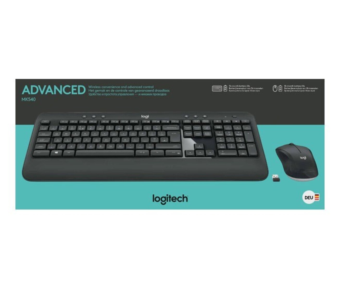 Logitech Tastatur/Maus Set MK540 sw 920-008675 Logitech Tastatur/Maus Set MK540 sw 920-008675 von Logitech