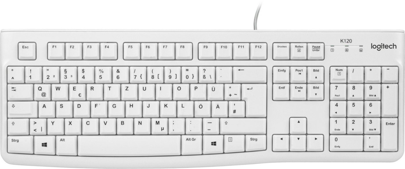 Logitech Tastatur K120 mit Kabel Keyboard weiß 920-003626 Tastatur Logitech Tastatur K120 mit Kabel Keyboard weiß 920-003626 Tastatur von Logitech