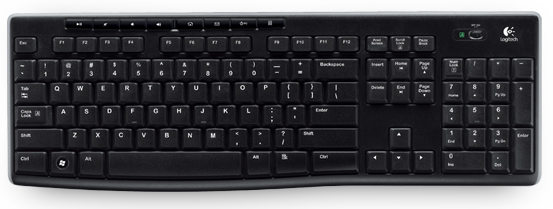 Logitech Tastatur K270, kabellos, schwarz von Logitech