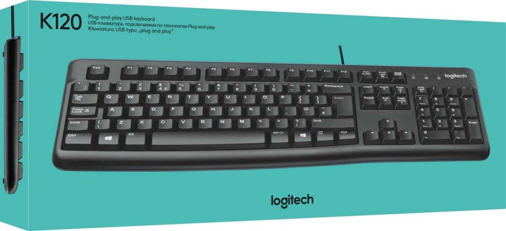 Logitech Tastatur K120 sw 920-002489 Logitech Tastatur K120 sw 920-002489 von Logitech