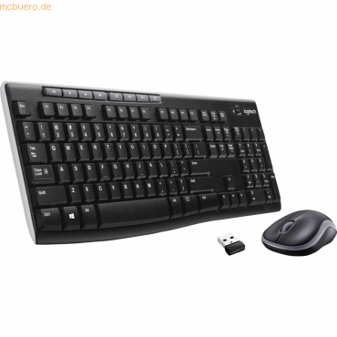 Logitech Tastatur-Set Wireless Keyboard-Set MK270 schwarz von Logitech