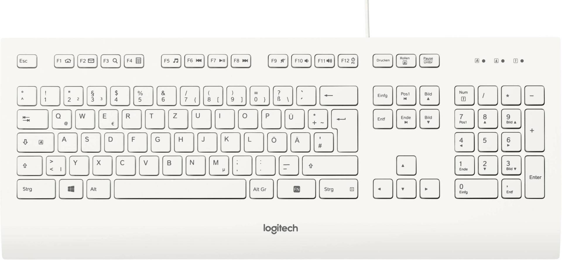 Logitech USB Keyboard K280e white Logitech USB Keyboard K280e white von Logitech
