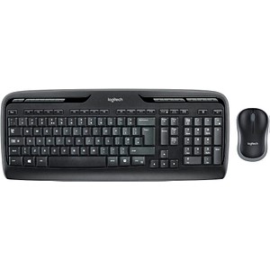 Logitech Wireless Combo MK330 Tastatur-Maus-Set kabellos schwarz, grau von Logitech