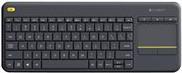 Logitech Wireless Touch Keyboard K400 Plus - Tastatur - mit Touchpad - kabellos - 2.4 GHz - QWERTZ - Ungarisch - Schwarz von Logitech