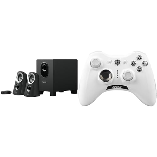 Logitech Z313 2.1 Lautsprecher-System & MSI Force GC30 V2 White Kabelloser von Logitech