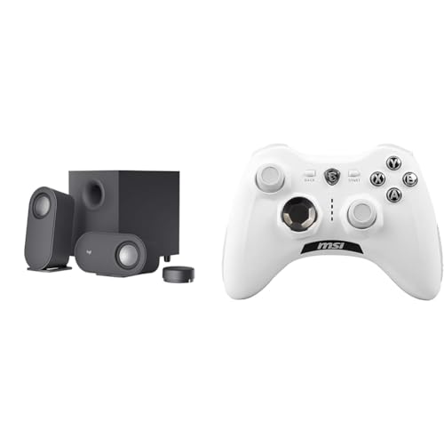 Logitech Z407 Bluetooth-Computerlautsprecher mit & MSI Force GC30 V2 White Kabelloser Logitech Z407 Bluetooth-Computerlautsprecher mit & MSI Force GC30 V2 White Kabelloser von Logitech