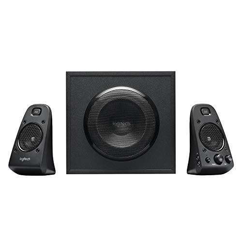 Logitech Z623 Lautsprecher-System mit Subwoofer, Satter Bass, 400 Watt Spitzenleistung, THX-Zertifiziert, 3.5mm & Cinch-Eingänge, Multi-Device, EU Stecker, PC/PS4/Xbox/TV/Smartphone/Tablet - Schwarz von Logitech