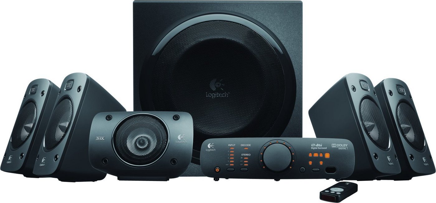 Logitech Z906 5.1 5.1 Lautsprecher System (500 W) 5.1 Soundsystem (Digital Audio Out (1x), Klinke 3.5mm In (1x) von Logitech