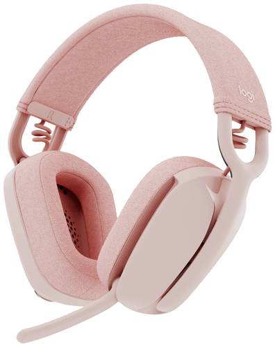 Logitech ZONE VIBE 100 Over Ear Headset Bluetooth® Stereo Rose Mikrofon-Rauschunterdrückung, Noise von Logitech