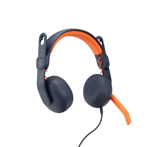 Logitech Zone Learn kabelgebundenes Headset mit Mikrofon für Schüler, Bequeme und verstellbare Passform für Kinder, USB-C, für Windows/macOS/iPadOS/Android/Mobilgeräte - On-Ear, Blau von Logitech